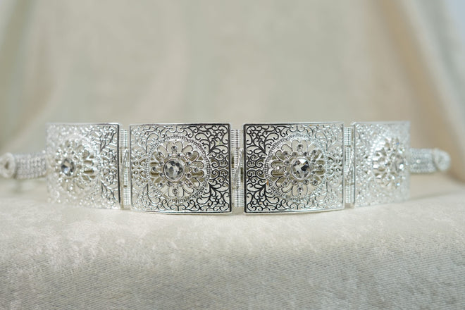 Inisa Metallgürtel mit Band online kaufen bei INISA Metallgürtel silber mit Band Gürtel