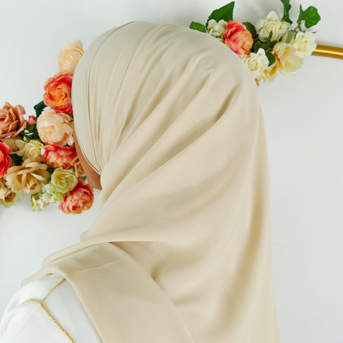 KAFTANI by Inisa Hijab Altweiß online kaufen Medina Seide Hijab