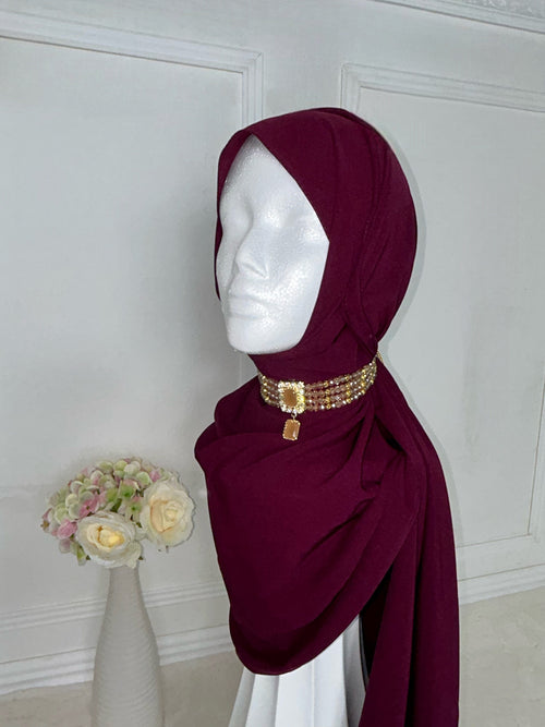 KAFTANI by Inisa Hijab Altweiß online kaufen Hijab Medina Seide Hijab