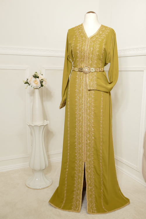 KAFTANI by Inisa Senfgelb Kaftan Safa