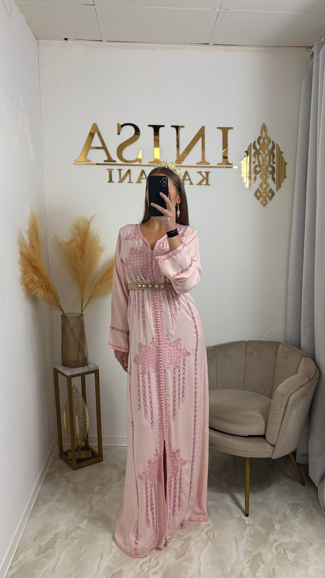 Pastellrosa Kaftan
