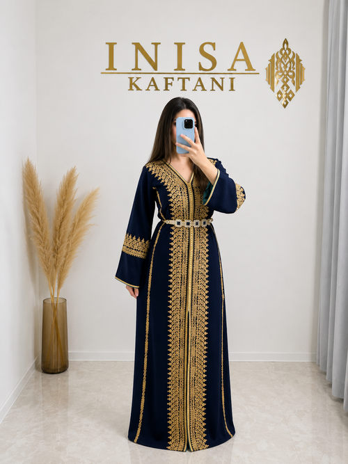 Kaftan Dunkelblau – Frontansicht