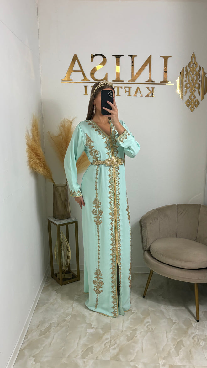 Mintgrüner Kaftan
