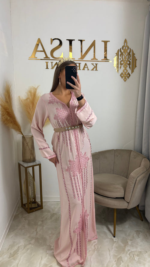 Pastellrosa Kaftan