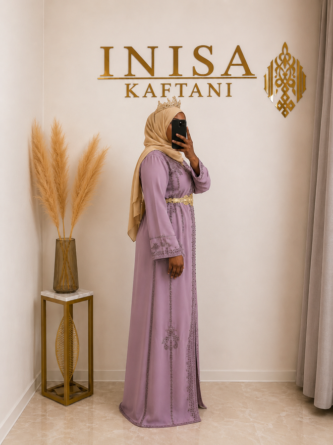 Kaftan Flieder – Seitenansicht