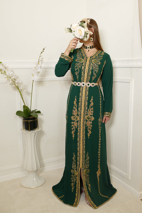 KAFTANI by Inisa Smaragdgrün Kaftan Elissa