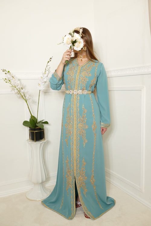 KAFTANI by Inisa Türkis Kaftan Elissa