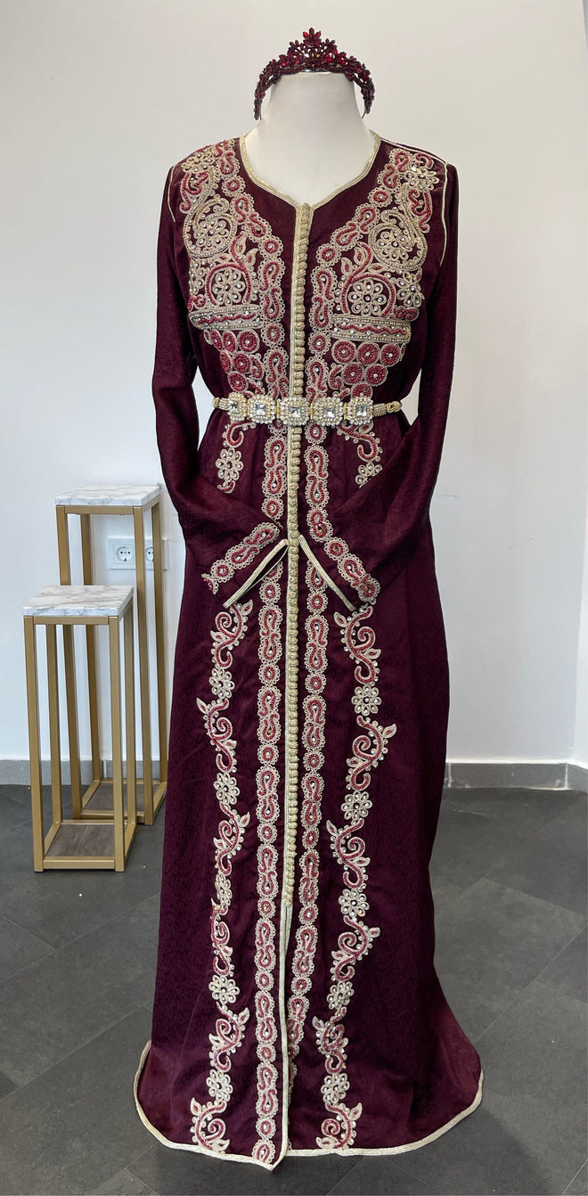 KAFTANI by Inisa XXL Takshita Barock Bordeaux