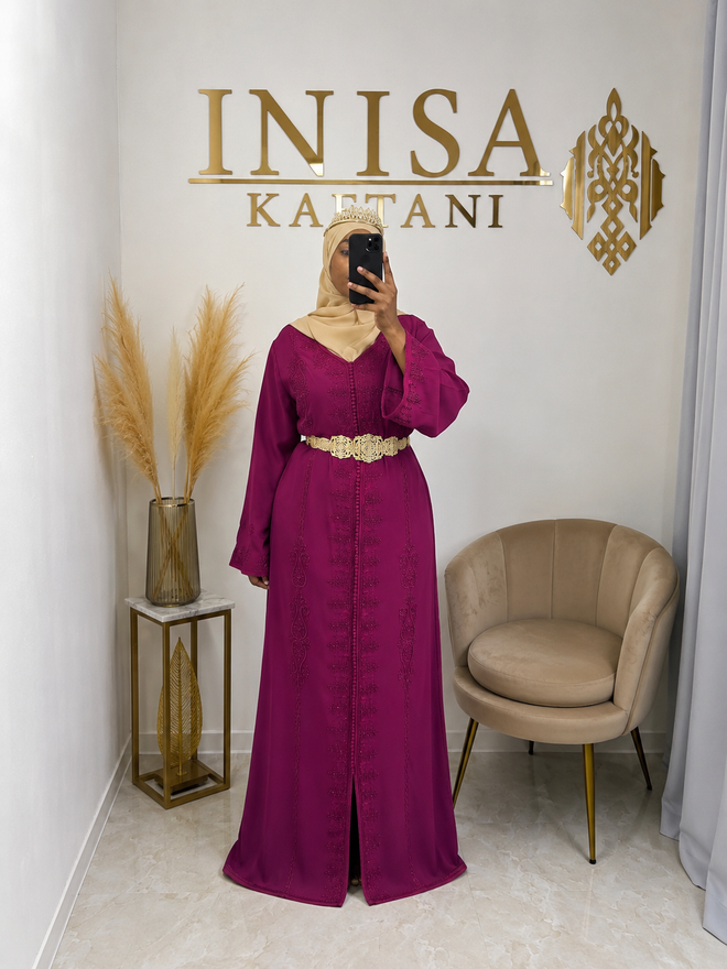 Kaftan Magenta – Vorderansicht