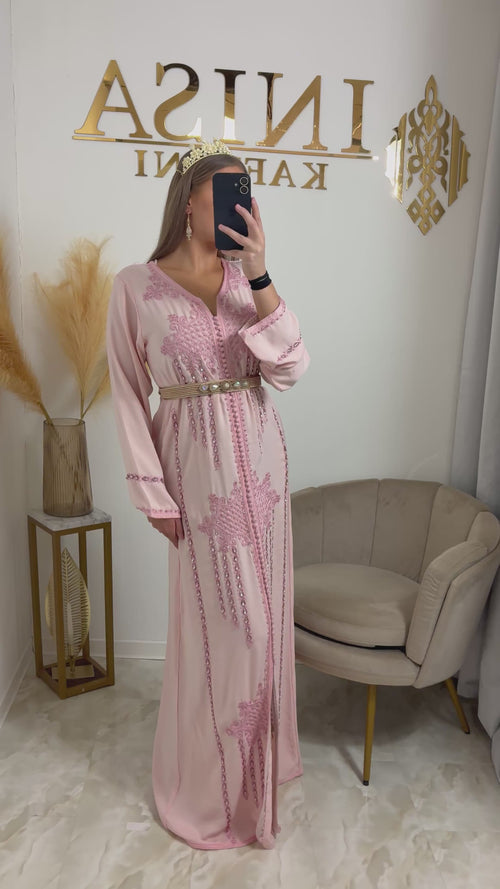 Pastellrosa Kaftan