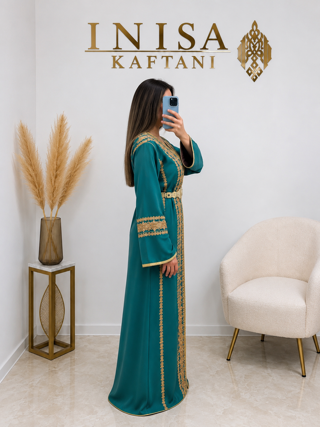 Kaftan Smaragd – Seitenansicht
